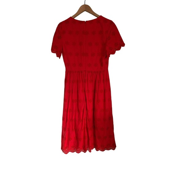 Madewell Scalloped‎ Eyelet Madi Dress Size 2 - Picture 7 of 8